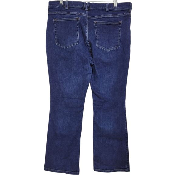 Duluth Trading Co. Casual Blue Dark Wash Denim Jeans Bootcut Sze 16 - Picture 2 of 7